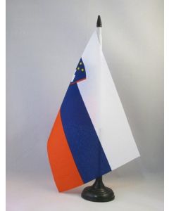 DRAPEAU DE TABLE SLOVÉNIE 21x14cm - PETIT DRAPEAUX DE BUREAU SLOVÈNE 14 x 21 cm