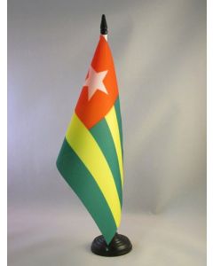 DRAPEAU DE TABLE TOGO 21x14cm - PETIT DRAPEAUX DE BUREAU TOGOLAIS 14 x 21 cm