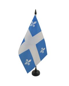 DRAPEAU DE TABLE QUÉBEC 21x14cm - PETIT DRAPEAUX 14 x 21 cm QUÉBÉCOIS - CANADA - Bureau