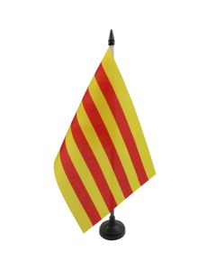DRAPEAU DE TABLE CATALOGNE 21x14cm - PETIT DRAPEAUX 14 x 21 cm CATALAN - Bureau