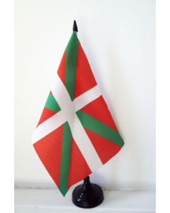 DRAPEAU DE TABLE PAYS BASQUE 21x14cm - PETIT DRAPEAUX 14 x 21 cm BASQUE - Bureau