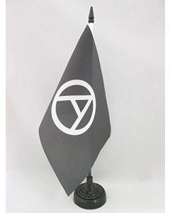 DRAPEAU DE TABLE ANARCHIE 21x14cm - PETIT DRAPEAUX DE BUREAU ANARCHIQUE 14 x 21 cm