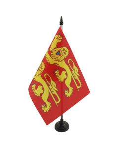 DRAPEAU DE TABLE BASSE-NORMANDIE 21x14cm - PETIT DRAPEAUX 14 x 21 cm BAS-NORMAND - FRANCE - Bureau