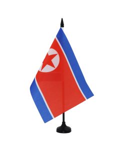 DRAPEAU DE TABLE CORÉE DU NORD 21x14cm - PETIT DRAPEAUX DE BUREAU NORD CORÉEN 14 x 21 cm