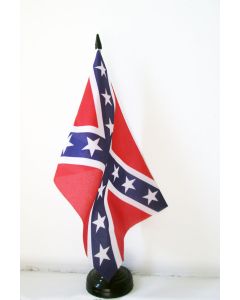 DRAPEAU DE TABLE SUDISTE 21x14cm - PETIT DRAPEAUX 14 x 21 cm REBEL - USA CONFÉDÉRÉ - Bureau