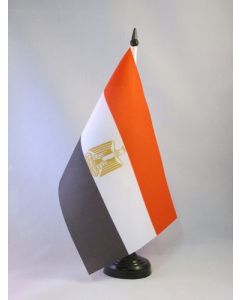 DRAPEAU DE TABLE EGYPTE 21x14cm - PETIT DRAPEAUX DE BUREAU EGYPTIEN 14 x 21 cm