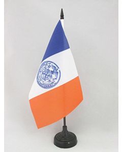 DRAPEAU DE TABLE NEW YORK CITY 21x14cm - PETIT DRAPEAUX DE BUREAU AMÉRAIN - USA 14 x 21 cm