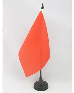 DRAPEAU DE TABLE UNICOLORE ROUGE 21x14cm - PETIT DRAPEAUX DE BUREAU DE COULEUR ROUGE 14 x 21 cm