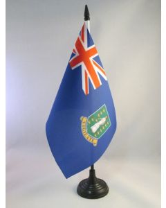 DRAPEAU DE TABLE ILES VIERGES BRITANNIQUES 21x14cm - PETIT DRAPEAUX DE BUREAU ANGLAIS 14 x 21 cm