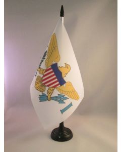 DRAPEAU DE TABLE IIES VIERGES DES ETATS-UNIS 21x14cm - PETIT DRAPEAUX DE BUREAU AMÉRICAIN 14 x 21 cm