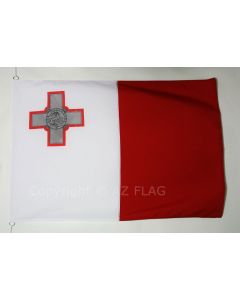 DRAPEAU MALTE 150x100cm en Tergal - DRAPEAU MALTAIS 100 x 150 cm Spécial Extérieur - DRAPEAUX