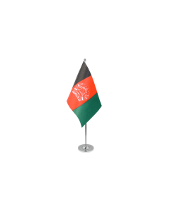 DRAPEAU DE TABLE prestige AFGHANISTAN 22x15cm en SATIN - GRAND DRAPEAUX DE BUREAU AFGHAN 15 x 22 cm