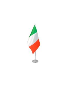 DRAPEAU DE TABLE prestige ITALIE 22x15cm en SATIN - GRAND DRAPEAUX DE BUREAU ITALIEN 15 x 22 cm