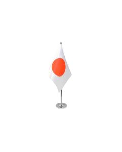 DRAPEAU DE TABLE prestige JAPON 22x15cm en SATIN - GRAND DRAPEAUX DE BUREAU JAPONAIS 15 x 22 cm