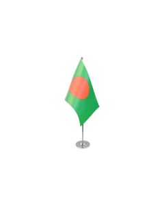 DRAPEAU DE TABLE prestige BANGLADESH 22x15cm en SATIN - GRAND DRAPEAUX DE BUREAU BANGLADAIS 15 x 22 cm