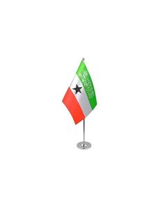 DRAPEAU DE TABLE prestige SOMALILAND 22x15cm en SATIN - GRAND DRAPEAUX DE BUREAU SOMALI 15 x 22 cm
