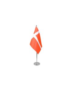 DRAPEAU DE TABLE prestige DANEMARK 22x15cm en SATIN - GRAND DRAPEAUX DE BUREAU DANOIS 15 x 22 cm