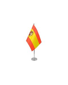 DRAPEAU DE TABLE prestige ESPAGNE 22x15cm en SATIN - GRAND DRAPEAUX DE BUREAU ESPAGNOL 15 x 22 cm