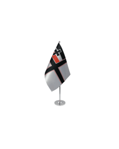 DRAPEAU DE TABLE prestige ALLEMAGNE WWI SANS ÉCUSSON 22x15cm en SATIN - GRAND DRAPEAUX DE BUREAU ALLEMAND DE GUERRE 15 x 22 cm
