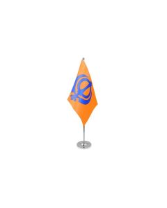 DRAPEAU DE TABLE prestige RELIGION SIKHISTE 22x15cm en SATIN - GRAND DRAPEAUX DE BUREAU KHANDA - SIKHISME 15 x 22 cm