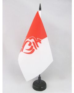 DRAPEAU DE TABLE DÉPARTEMENT DE LA VENDÉE 21x14cm - PETIT DRAPEAUX DE BUREAU C?UR VENDÉEN 14 x 21 cm