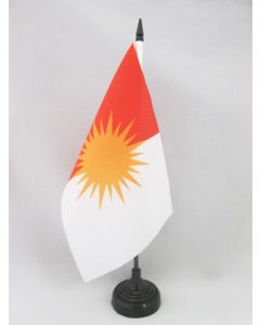 DRAPEAU DE TABLE YESIDI 21x14cm - PETIT DRAPEAUX DE BUREAU YÉZIDISME 14 x 21 cm