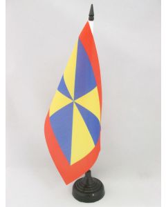 DRAPEAU DE TABLE DUCHÉ DE PARME 1851-1859 21x14cm - PETIT DRAPEAUX DE BUREAU ROYAUME ITALIE 14 x 21 cm