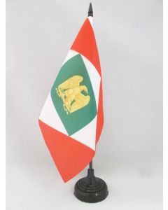 DRAPEAU DE TABLE ROYAUME D\'ITALIE 1805?1814 21x14cm - PETIT DRAPEAUX DE BUREAU NAPOLÉON BONAPARTE 14 x 21 cm