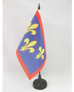 DRAPEAU DE TABLE PROVINCE DU BERRY 21x14cm - PETIT DRAPEAUX DE BUREAU BERRI - FRANCE 14 x 21 cm