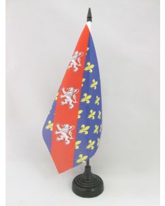 DRAPEAU DE TABLE COMTÉ DE LA MARCHE 21x14cm - PETIT DRAPEAUX DE BUREAU PROVINCE FRANCE - CREUSE 14 x 21 cm
