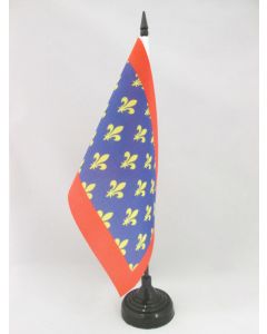 DRAPEAU DE TABLE COMTÉ DU MAINE 21x14cm - PETIT DRAPEAUX DE BUREAU PROVINCE MAINE ET PERCHE - FRANCE 14 x 21 cm