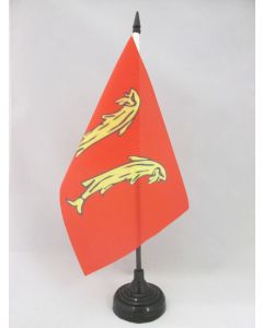 DRAPEAU DE TABLE PRINCIPAUTÉ DE MONTBÉLIARD 21x14cm - PETIT DRAPEAUX DE BUREAU DE MONTBÉLIARD 14 x 21 cm