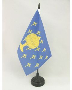 DRAPEAU DE TABLE ROYAUME DE GALICE 409-1833 21x14cm - PETIT DRAPEAUX DE BUREAU ROYAL GALICIEN - REINO DE GALICIA 14 x 21 cm