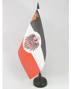 DRAPEAU DE TABLE ALSACE-LORRAINE 1871-1919 21x14cm - PETIT DRAPEAUX DE BUREAU DU REICHSLAND ELSASS-LOTHRINGEN 14 x 21 cm