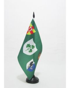 DRAPEAU DE TABLE IRLANDE RUGBY IRFU 21x14cm - PETIT DRAPEAUX DE BUREAU DU XV IRLANDAIS 14 x 21 cm
