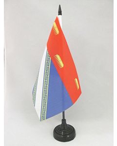 DRAPEAU DE TABLE ARDENNES 21x14cm - PETIT DRAPEAUX DE BUREAU DÉPARTEMENT FRANÇAIS - CHAMPAGNE-ARDENNE 14 x 21 cm