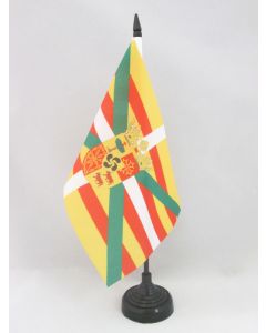 DRAPEAU DE TABLE PYRÉNÉES UNIES 21x14cm - PETIT DRAPEAUX DE BUREAU PYRÉNÉEN 14 x 21 cm