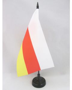 DRAPEAU DE TABLE OSSÉTIE DU SUD 21x14cm - PETIT DRAPEAUX DE BUREAU GÉORGIE 14 x 21 cm