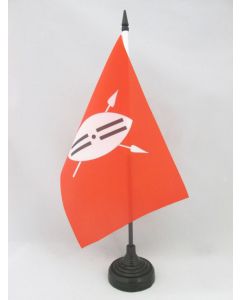 DRAPEAU DE TABLE GUERRIERS MAASAÏ 21x14cm - PETIT DRAPEAUX DE BUREAU KENYA - TANZANIE 14 x 21 cm