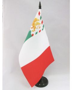 DRAPEAU DE TABLE GOUVERNEMENT DE VENISE 21x14cm - PETIT DRAPEAUX DE BUREAU RÉVOLUTIONS ITALIE DE 1848 14 x 21 cm