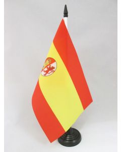 DRAPEAU DE TABLE ESPAGNE NATIONALISTE 1936-1938 21x14cm - PETIT DRAPEAUX DE BUREAU NATIONALISTES ESPAGNOLS 14 x 21 cm