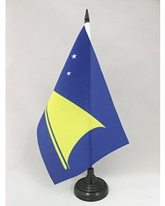 DRAPEAU DE TABLE TOKELAU 21x14cm - PETIT DRAPEAUX DE BUREAU  ÎLES DE L\'UNION - NOUVELLE-ZÉLANDE 14 x 21 cm