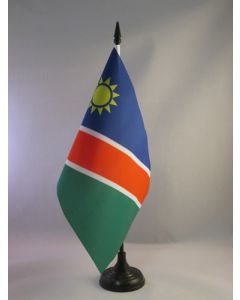 DRAPEAU DE TABLE NAMIBIE 21x14cm - PETIT DRAPEAUX DE BUREAU NAMIBIEN 14 x 21 cm