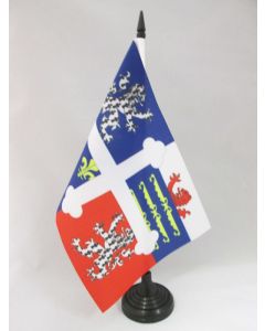 DRAPEAU DE TABLE AIN 21x14cm - PETIT DRAPEAUX DE BUREAU DÉPARTEMENT DE L\'AIN 14 x 21 cm