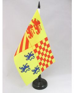 DRAPEAU DE TABLE CORRÈZE 21x14cm - PETIT DRAPEAUX DE BUREAU DÉPARTEMENT CORRÉZIEN 14 x 21 cm