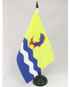 DRAPEAU DE TABLE DRÔME 21x14cm - PETIT DRAPEAUX DE BUREAU DÉPARTEMENT DROMOIS 14 x 21 cm