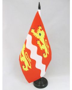 DRAPEAU DE TABLE SEINE MARITIME 21x14cm - PETIT DRAPEAUX DE BUREAU DÉPARTEMENT SEINOMARIN 14 x 21 cm