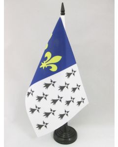 DRAPEAU DE TABLE BREST 21x14cm - PETIT DRAPEAUX DE BUREAU BRESTOIS - BRETAGNE 14 x 21 cm