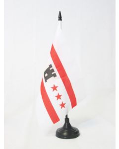 DRAPEAU DE TABLE PROVINCE DE DRENTHE 21x14cm - PETIT DRAPEAUX DE BUREAU DRAUXTHE AUX PAYS-BAS 14 x 21 cm