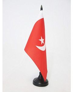 DRAPEAU DE TABLE OUMM AL QAÏWAÏN 21x14cm - PETIT DRAPEAUX DE BUREAU UMM AL-QAIWAIN AUX Í?MIRATS ARABES UNIS 14 x 21 cm